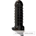 VirilXL V15 Czarny - Nakładka Powiększająca, Teksturowana, TPE, 13,5 cm VIRILXL