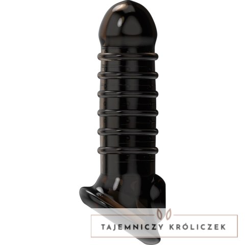 VirilXL V15 Czarny - Nakładka Powiększająca, Teksturowana, TPE, 13,5 cm VIRILXL
