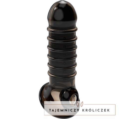 VirilXL V15 Czarny - Nakładka Powiększająca, Teksturowana, TPE, 13,5 cm VIRILXL