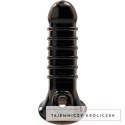 VirilXL V15 Czarny - Nakładka Powiększająca, Teksturowana, TPE, 13,5 cm VIRILXL