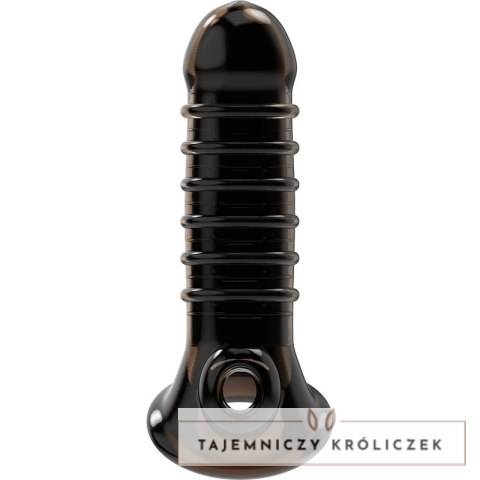 VirilXL V15 Czarny - Nakładka Powiększająca, Teksturowana, TPE, 13,5 cm VIRILXL