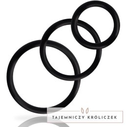 Addicted Toys - Zestaw 3 pierścieni elastycznych czarny uniwersalny ADDICTED
