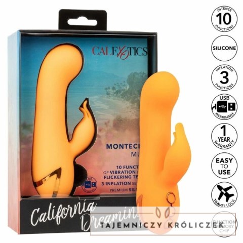 CalExotics Montecito Muse Orange - wielofunkcyjny stymulator z systemem pompowania CALEXOTICS