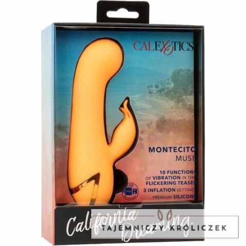 CalExotics Montecito Muse Orange - wielofunkcyjny stymulator z systemem pompowania CALEXOTICS
