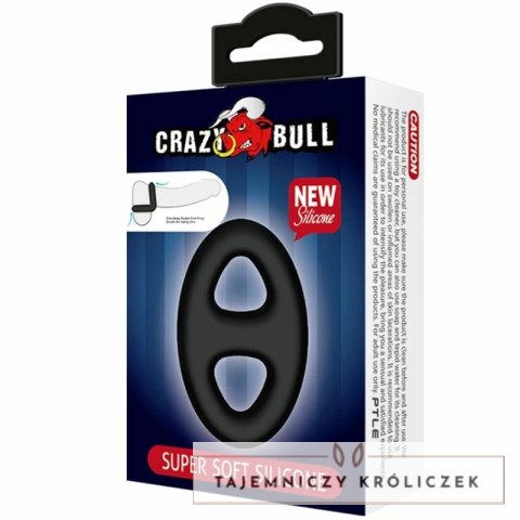 Crazy Bull podwojny silikonowy pierścień elastyczny super miękki 1,9 cm CRAZY BULL