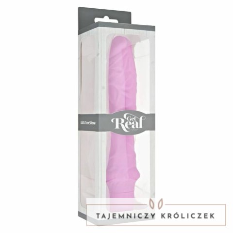Get Real Classic Pink - duży silikonowy model z 7 trybami wibracji 24,9 cm GET REAL