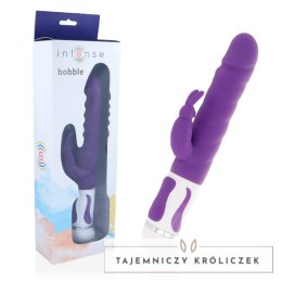 Intense Bobble Liliowy - Wibrator Silikonowy z Rotacją 27 cm INTENSE