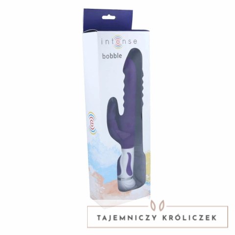 Intense Bobble Liliowy - Wibrator Silikonowy z Rotacją 27 cm INTENSE