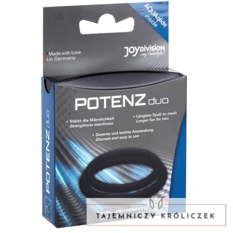Joydivision PotenzDuo M - Czarny zestaw pierścieni silikonowych JOYDIVISION