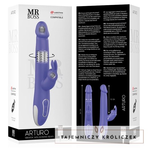 MR BOSS ARTURO - Wibrujący i obracający model z funkcją Watchme, 24 cm MR. BOSS