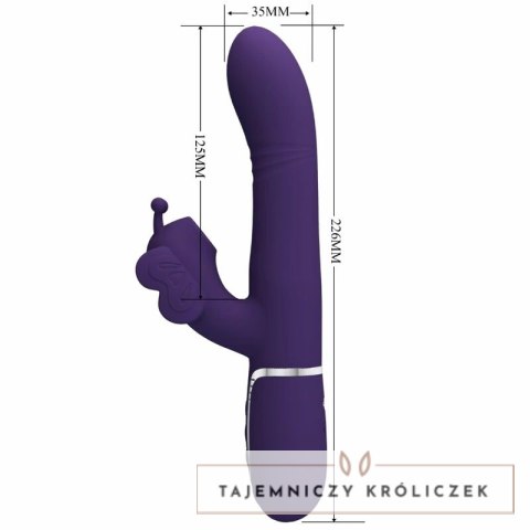 Pretty Love Butterfly Violet - wielofunkcyjny masażer 4w1, silikonowy PRETTY LOVE