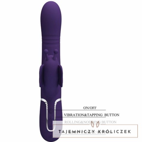 Pretty Love Butterfly Violet - wielofunkcyjny masażer 4w1, silikonowy PRETTY LOVE