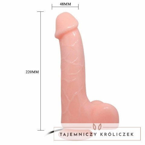 Baile Barbara 22 cm - wibrujące urządzenie intymne z przyssawką, PVC BAILE