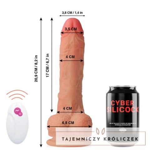 CYBER SILICOCK Mr Rick 20,9 cm - zdalnie sterowany model silikonowy CYBER SILICOCK