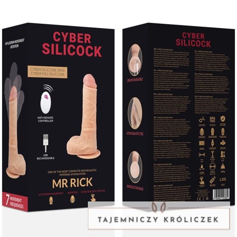 CYBER SILICOCK Mr Rick 20,9 cm - zdalnie sterowany model silikonowy CYBER SILICOCK