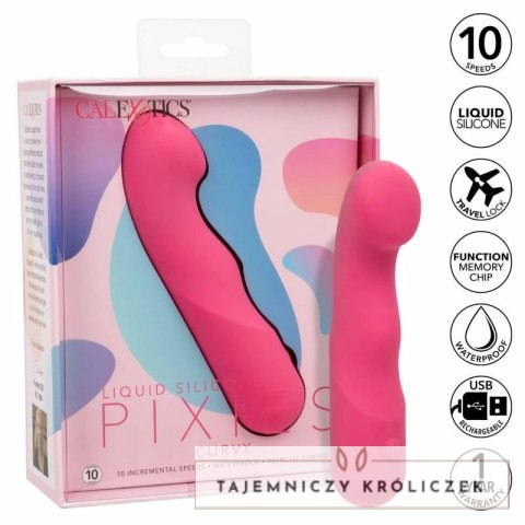 CalExotics Pixies Curvy Rożowy - Masażer Silikonowy 10 Trybow USB CALEXOTICS