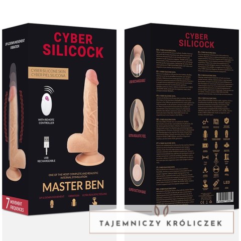 Cyber Silicock Ben Model Pilot Silikonowy 23,9 cm Wibracje USB CYBER SILICOCK