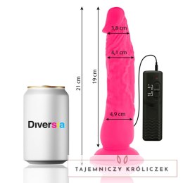 Diversia Model Vibra Pink 21 cm - elastyczna maszyna intymna z pilotem DIVERSIA