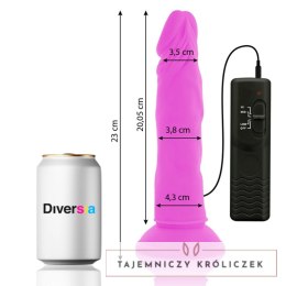 Diversia Model Vibra Violet 23 cm - Elastyczny, Wibrujący, z Przyssawką DIVERSIA