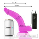 Diversia Wibrujący Model Intymny Elastyczny Fioletowy 21,5 cm TPE DIVERSIA