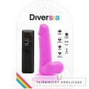 Diversia Wibrujący Model Intymny Fioletowy 17 cm Elastyczny TPE DIVERSIA