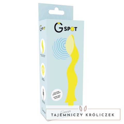 G-SPOT Gavyn Żołty - masażer do stymulacji punktu G, silikonowy, ładowalny G-SPOT