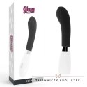 Glossy John Czarny - Wibrator silikonowy, 10 trybow, wodoodporny, 12 cm GLOSSY