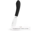 Glossy John Czarny - Wibrator silikonowy, 10 trybow, wodoodporny, 12 cm GLOSSY