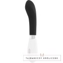 Glossy John Czarny - Wibrator silikonowy, 10 trybow, wodoodporny, 12 cm GLOSSY