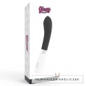 Glossy John Czarny - Wibrator silikonowy, 10 trybow, wodoodporny, 12 cm GLOSSY