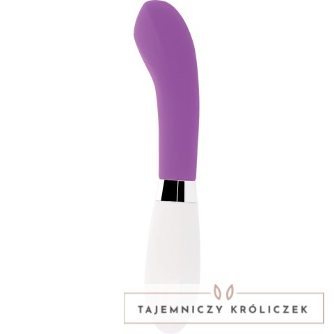 Glossy John - Fioletowy wibrator silikonowy, 10 trybow, 12 cm GLOSSY