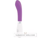 Glossy John - Fioletowy wibrator silikonowy, 10 trybow, 12 cm GLOSSY