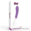 Glossy John - Fioletowy wibrator silikonowy, 10 trybow, 12 cm GLOSSY
