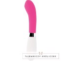 Glossy John - rożowy model wibrujący, silikonowy, 12 cm, 10 trybow GLOSSY