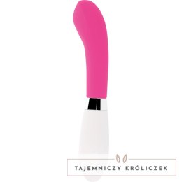 Glossy John - rożowy model wibrujący, silikonowy, 12 cm, 10 trybow GLOSSY