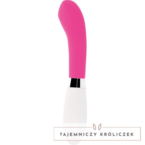 Glossy John - rożowy model wibrujący, silikonowy, 12 cm, 10 trybow GLOSSY