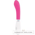 Glossy John - rożowy model wibrujący, silikonowy, 12 cm, 10 trybow GLOSSY