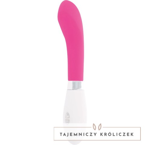 Glossy John - rożowy model wibrujący, silikonowy, 12 cm, 10 trybow GLOSSY