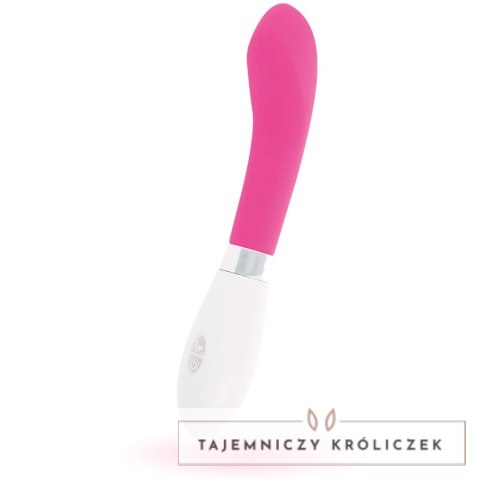 Glossy John - rożowy model wibrujący, silikonowy, 12 cm, 10 trybow GLOSSY