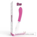 Glossy John - rożowy model wibrujący, silikonowy, 12 cm, 10 trybow GLOSSY