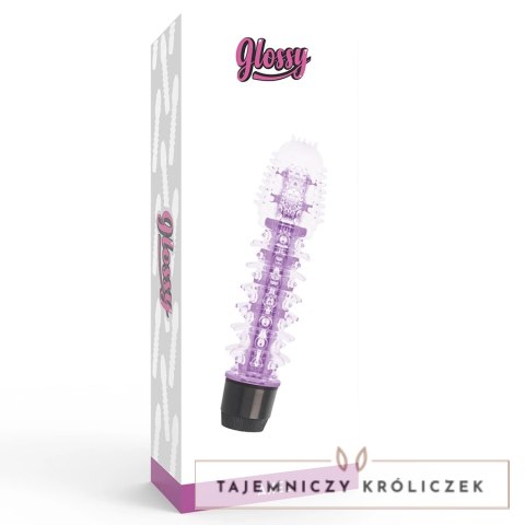Glossy Osi Liliowy - wibrator wodoodporny z TPE, 14 cm GLOSSY