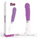 Glossy Paul Fioletowy - Wibrujący model silikonowy, 10 trybow, 12 cm GLOSSY