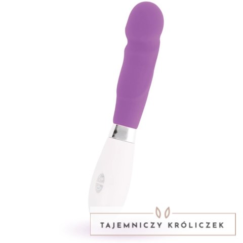 Glossy Paul Fioletowy - Wibrujący model silikonowy, 10 trybow, 12 cm GLOSSY