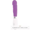 Glossy Paul Fioletowy - Wibrujący model silikonowy, 10 trybow, 12 cm GLOSSY