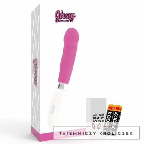 Glossy Paul Rożowy - Wibrujący model silikonowy, 10 trybow, 12 cm GLOSSY