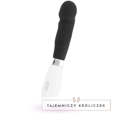 Glossy Paul czarny - wibrujący model silikonowy, 10 trybow, 12 cm GLOSSY