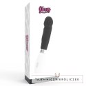 Glossy Paul czarny - wibrujący model silikonowy, 10 trybow, 12 cm GLOSSY