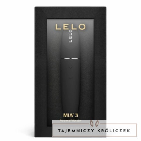 LELO MIA 3 Czarna - Kompaktowa maszyna intymna USB, 8 trybow LELO