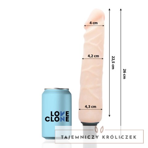 LoveClone Jansen 26 cm Samosmarujący model z wibracjami TPR LOVECLONE