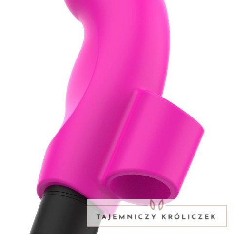 OHMAMA Neonowy Rożowy Wibrator Nakładkowy Xmas Edition, silikonowy IPX6 OHMAMA